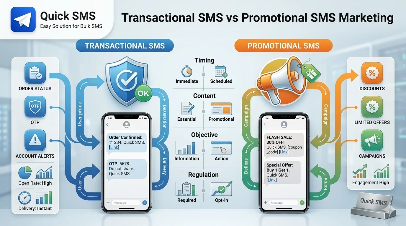 Transactional SMS vs Promotional SMS Marketing